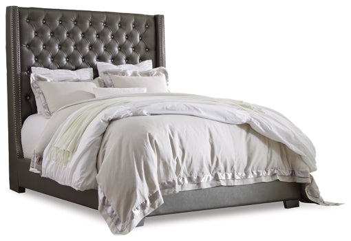 Coralayne California King Upholstered Bed with Dresser - MyWaynesHome #