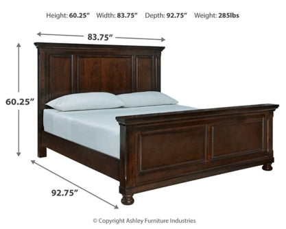 Porter Queen Panel Bed with Mirrored Dresser and 2 Nightstands - MyWaynesHome #