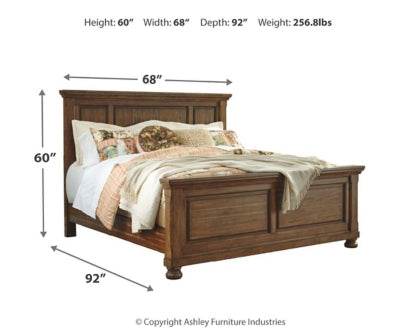 Flynnter Queen Panel Bed with Mirrored Dresser and 2 Nightstands - MyWaynesHome #