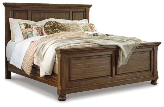 Flynnter Queen Panel Bed with Mirrored Dresser, Chest and 2 Nightstands - MyWaynesHome #