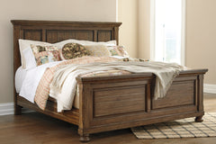 Flynnter Queen Panel Bed with Mirrored Dresser and 2 Nightstands - MyWaynesHome #