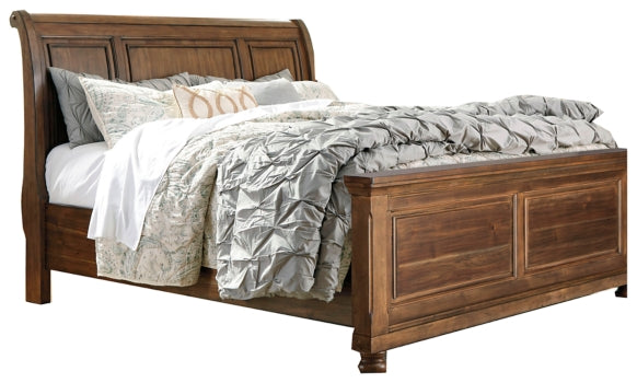 Flynnter King Panel Bed with 2 Storage Drawers with Mirrored Dresser, Chest and Nightstand - MyWaynesHome #