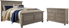 Lettner King Panel Bed with Dresser - MyWaynesHome #