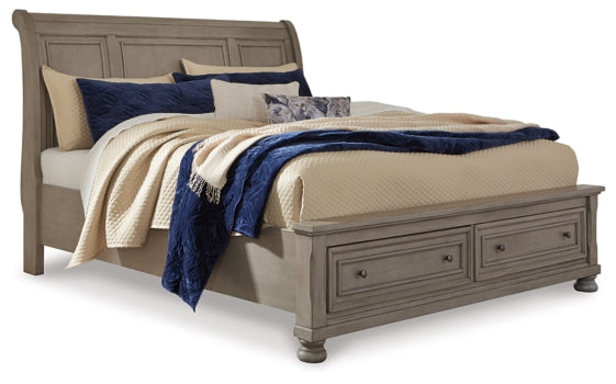 Lettner California King Sleigh Bed with Dresser - MyWaynesHome #