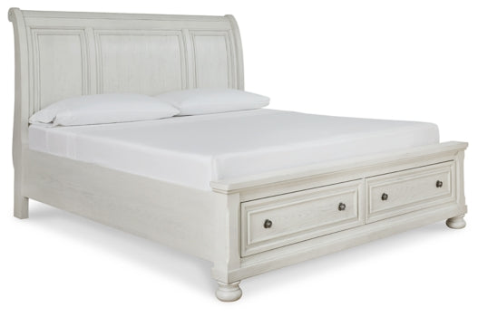 Robbinsdale Queen Sleigh Bed with Storage - MyWaynesHome #