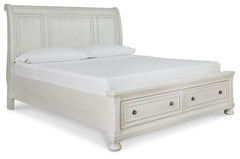 Robbinsdale Queen Sleigh Bed with Storage - MyWaynesHome #