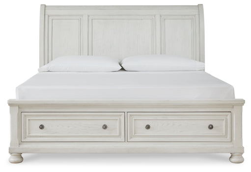 Robbinsdale Queen Sleigh Bed with Storage - MyWaynesHome #