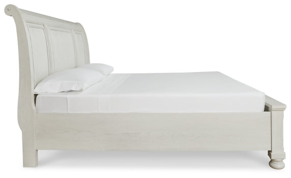 Robbinsdale Queen Sleigh Bed with Storage - MyWaynesHome #