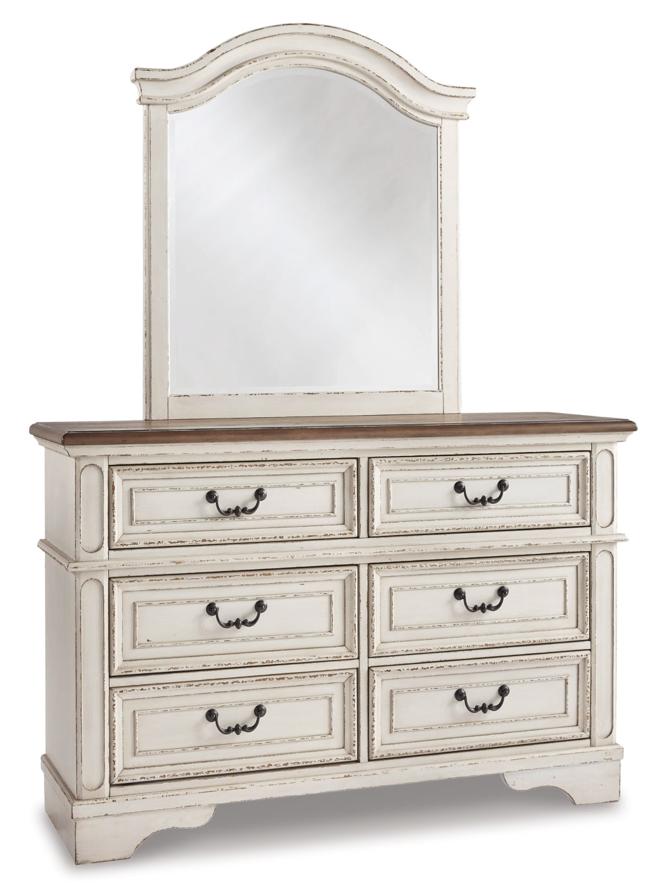 Realyn Full Panel Bed with Mirrored Dresser - MyWaynesHome #