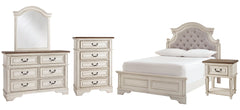 Realyn Full Panel Bed with Mirrored Dresser, Chest and Nightstand - MyWaynesHome #