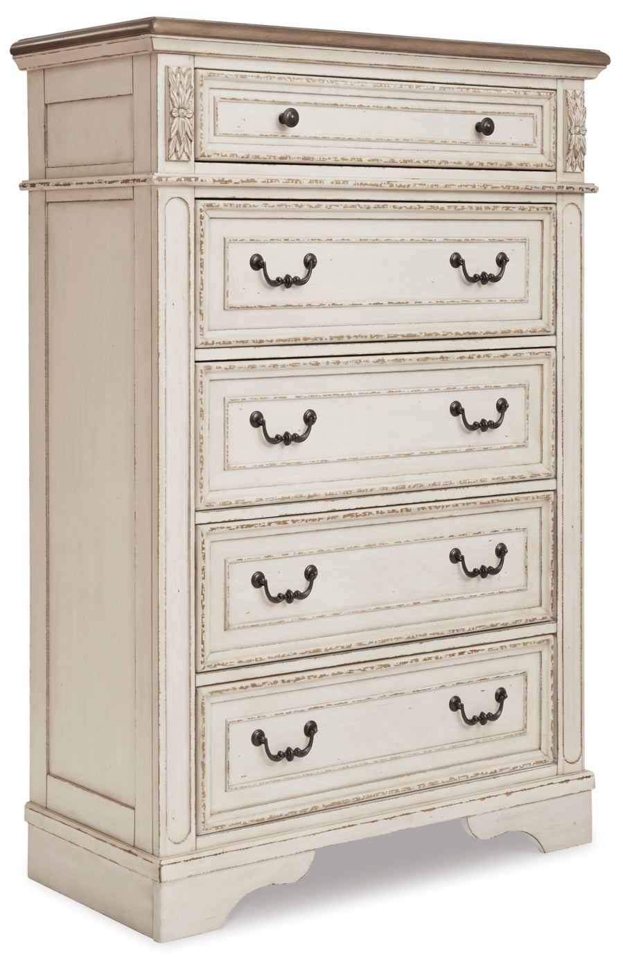 Realyn King Sleigh Bed with Mirrored Dresser, Chest and Nightstand - MyWaynesHome #