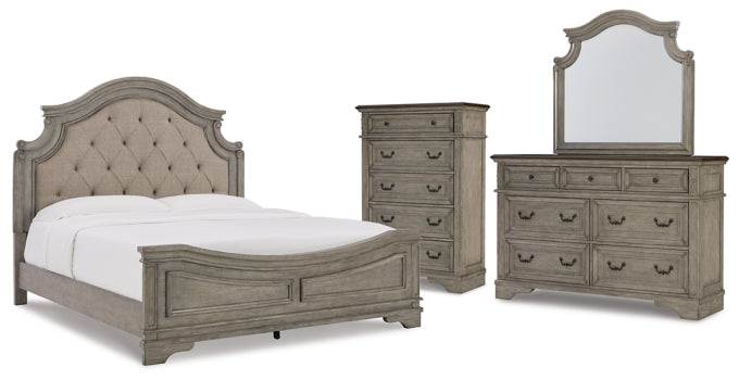 Lodenbay California King Panel Bed with Mirrored Dresser and Chest - MyWaynesHome #