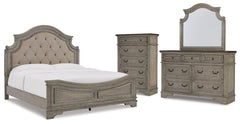 Lodenbay California King Panel Bed with Mirrored Dresser and Chest - MyWaynesHome #