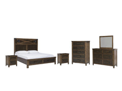 Wyattfield King Panel Bed with Mirrored Dresser, Chest and 2 Nightstands - MyWaynesHome #