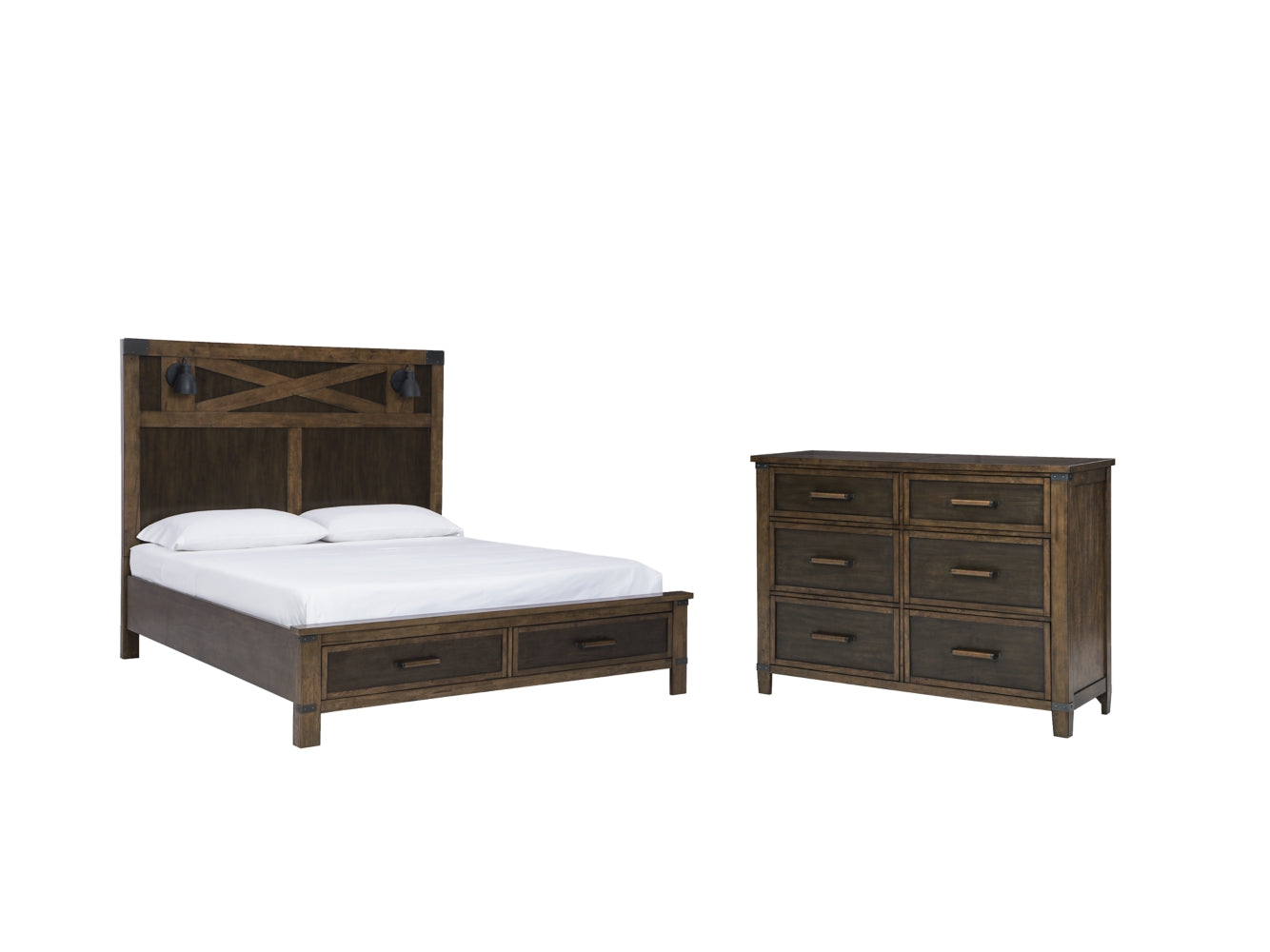 Wyattfield King Panel Bed with Dresser - MyWaynesHome #