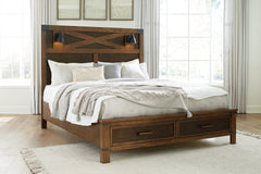 Wyattfield King Panel Bed with Mirrored Dresser and 2 Nightstands - MyWaynesHome #