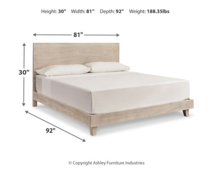 Michelia California King Panel Bed with Mirrored Dresser, Chest and 2 Nightstands - MyWaynesHome #