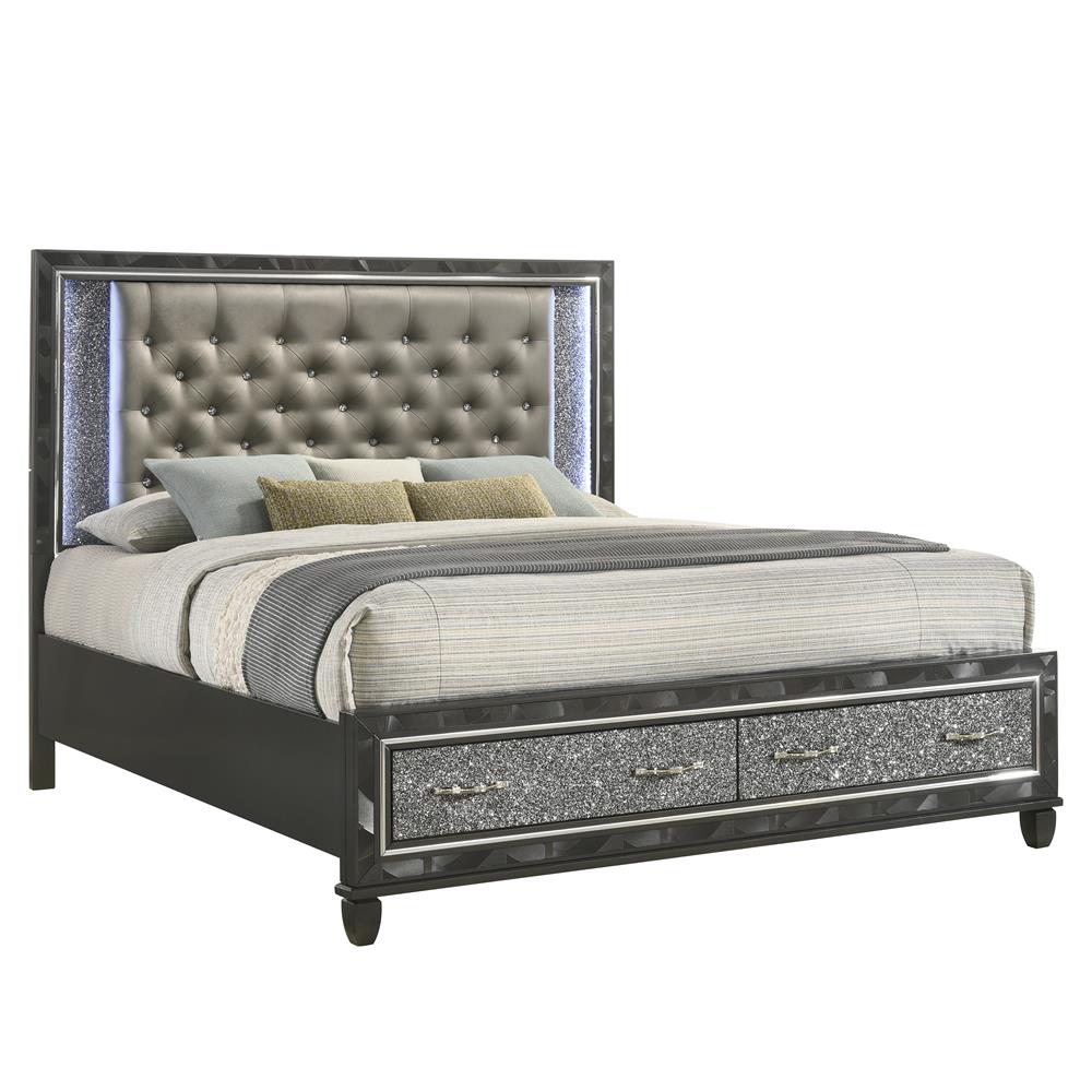 RADIANCE 6/6-6/0 K STORAGE FOOTBOARD & SLATS-BLACK PEARL - MyWaynesHome #