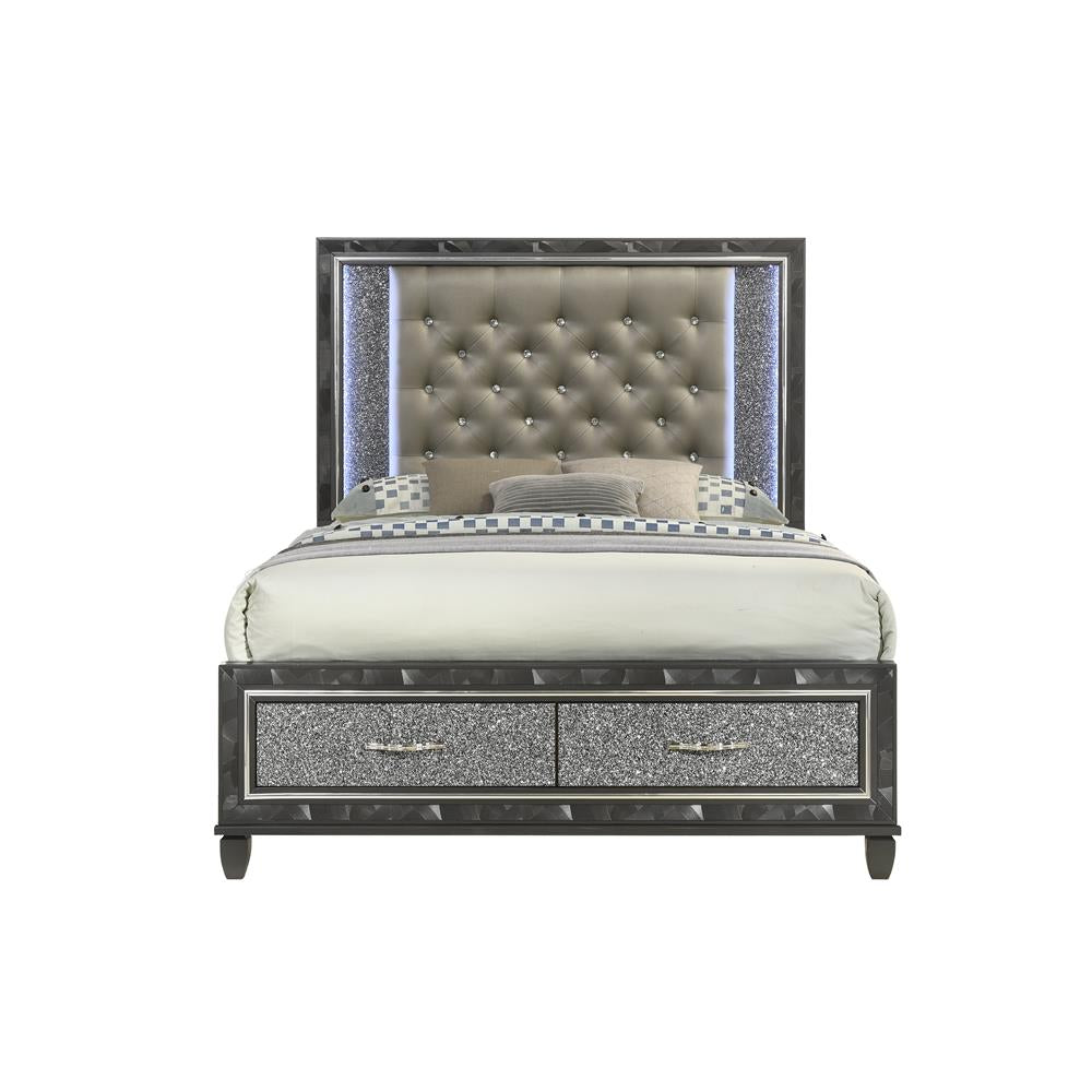 RADIANCE 6/6-6/0 K STORAGE FOOTBOARD & SLATS-BLACK PEARL - MyWaynesHome #