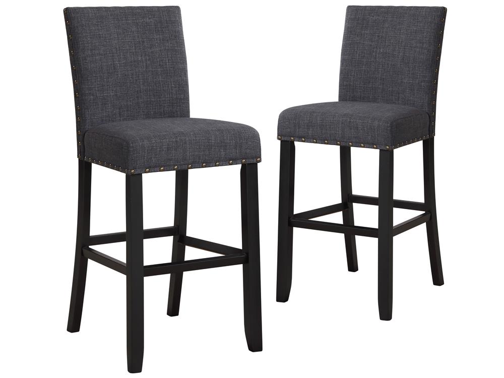 CRISPIN GRANITE GRAY BAR CHAIR- (2/Ctn) - MyWaynesHome #