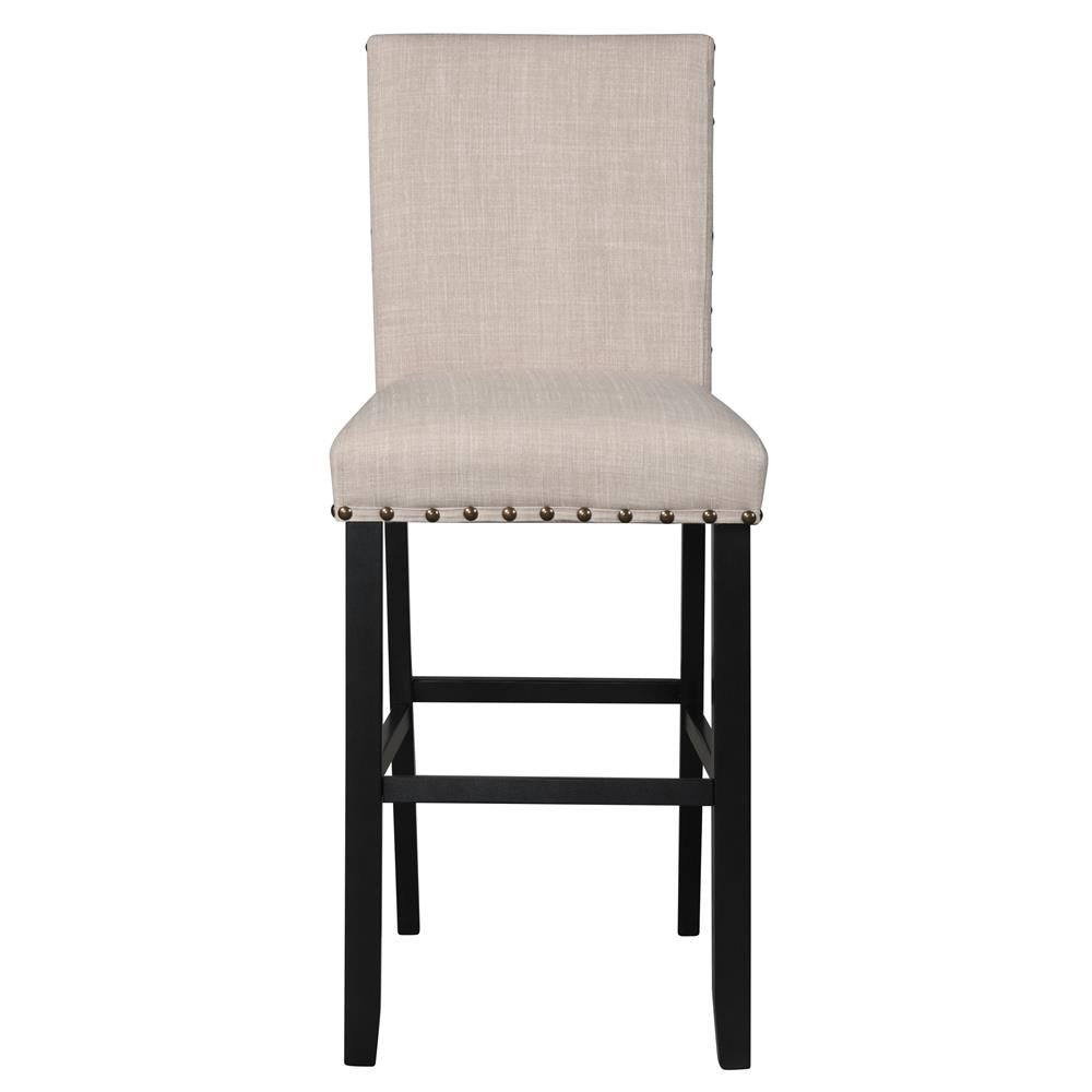 CRISPIN NATURAL BEIGE BAR CHAIR- (2/ Ctn) - MyWaynesHome #