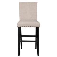 CRISPIN NATURAL BEIGE BAR CHAIR- (2/ Ctn) - MyWaynesHome #