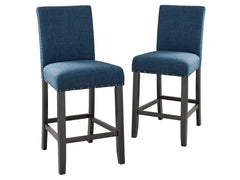 CRISPIN GRANITE BLUE COUNTER CHAIR- (2/Ctn) - MyWaynesHome #