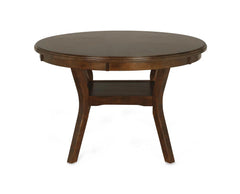 GIA 5 PC 47" ROUND DINING TABLE & 4 CHAIRS-BROWN - MyWaynesHome #