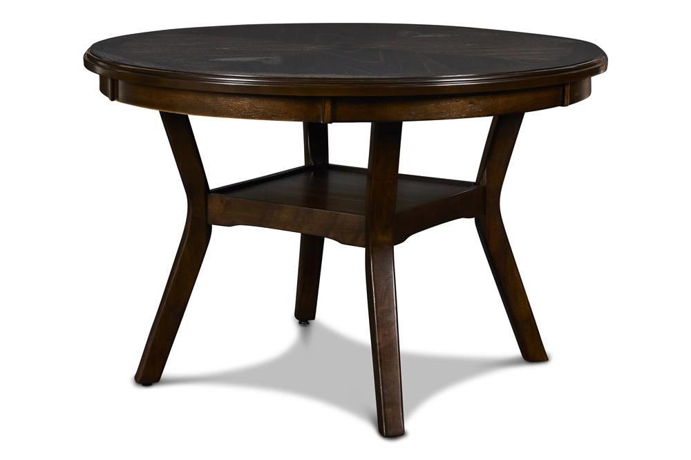 GIA 5 PC 47" ROUND DINING TABLE & 4 CHAIRS-CHERRY - MyWaynesHome #