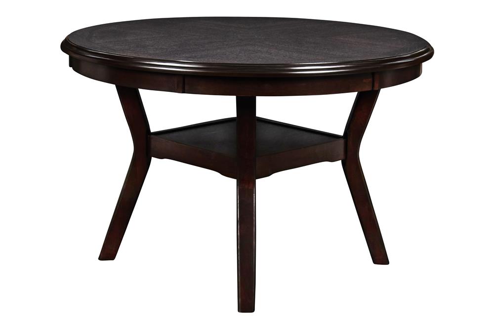 GIA 5 PC 47" ROUND DINING TABLE & 4 CHAIRS-EBONY - MyWaynesHome #