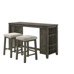 CHURON GATHERING BAR TABLE & 2 STOOLS (3 PC SET) - MyWaynesHome #
