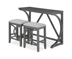 BELLA COUNTER  TABLE & 2 STOOLS-GRAY - MyWaynesHome #
