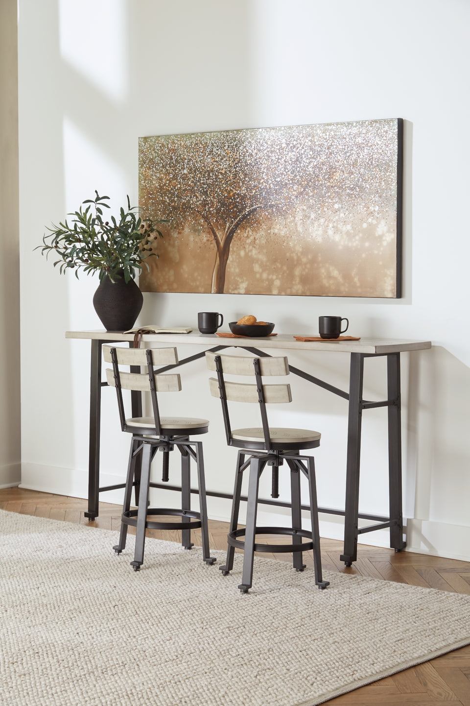 Karisslyn Counter Height Dining Table and 2 Barstools - MyWaynesHome #