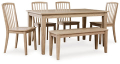 Gleanville Dining Table and 4 Chairs and Bench - MyWaynesHome #