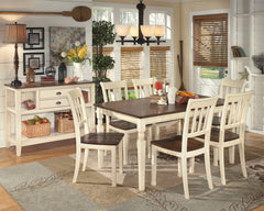 Whitesburg Dining Table and 6 Chairs with Server - MyWaynesHome #