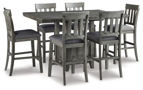 Hallanden Counter Height Dining Table and 6 Barstools - MyWaynesHome #