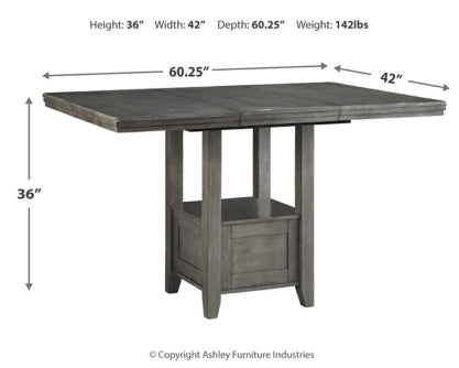 Hallanden Counter Height Dining Table and 6 Barstools with Storage - MyWaynesHome #