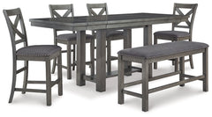 Myshanna Counter Height Dining Table and 4 Barstools and Bench - MyWaynesHome #