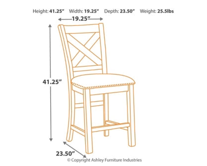 Moriville Counter Height Dining Table and 6 Barstools - MyWaynesHome #