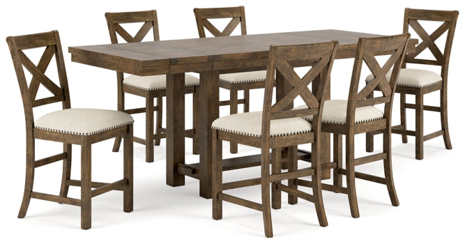 Moriville Counter Height Dining Table and 6 Barstools - MyWaynesHome #