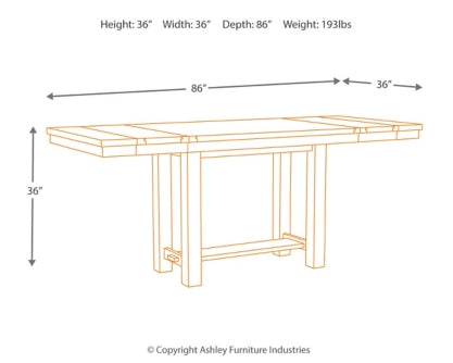 Moriville Counter Height Dining Table and 6 Barstools - MyWaynesHome #