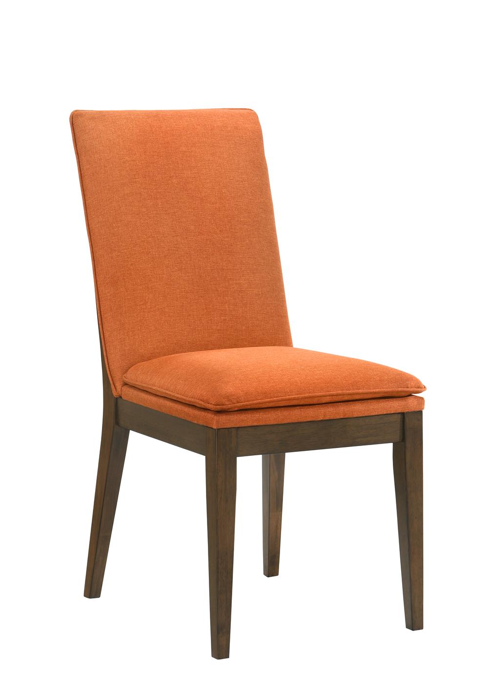 MAGGIE DINING CHAIR W/TERRA COTTA CUSHION-WALNUT - MyWaynesHome #