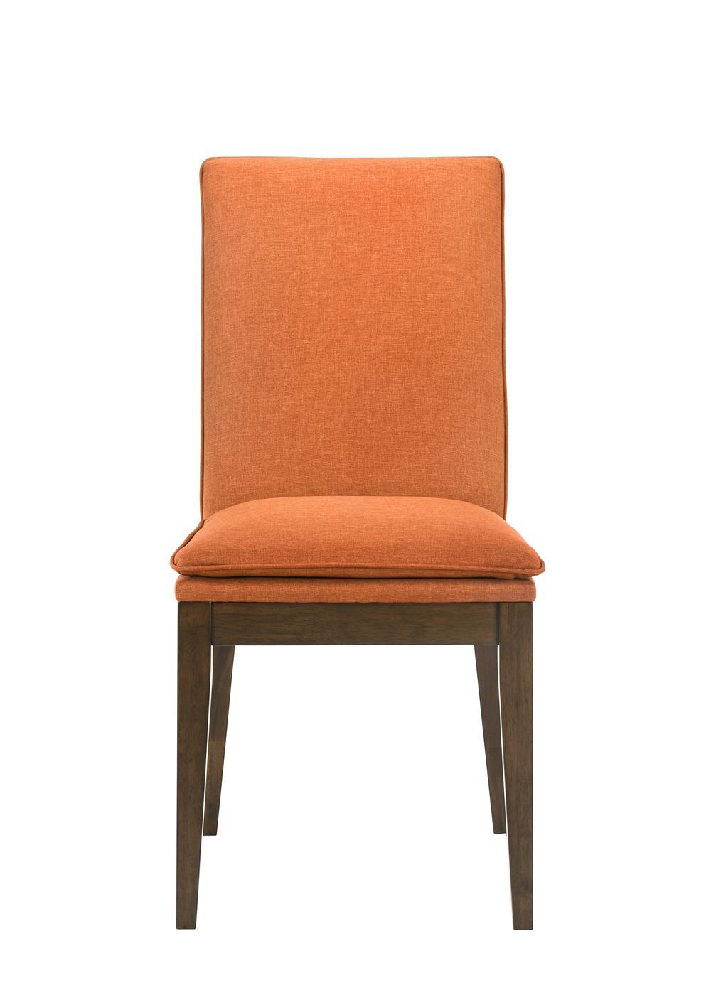 MAGGIE DINING CHAIR W/TERRA COTTA CUSHION-WALNUT - MyWaynesHome #