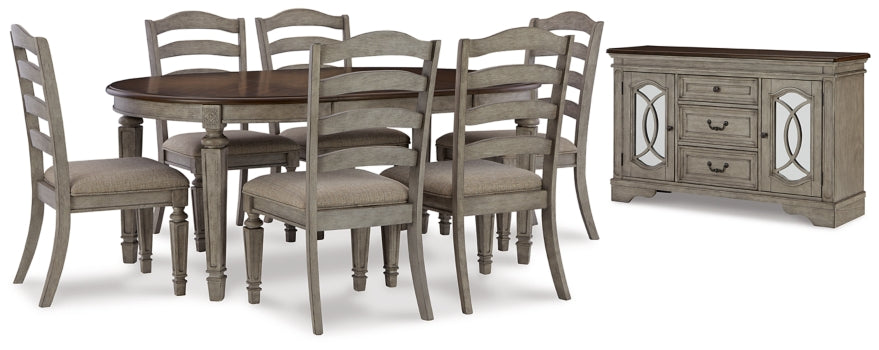 Lodenbay Dining Table and 6 Chairs with Storage - MyWaynesHome #