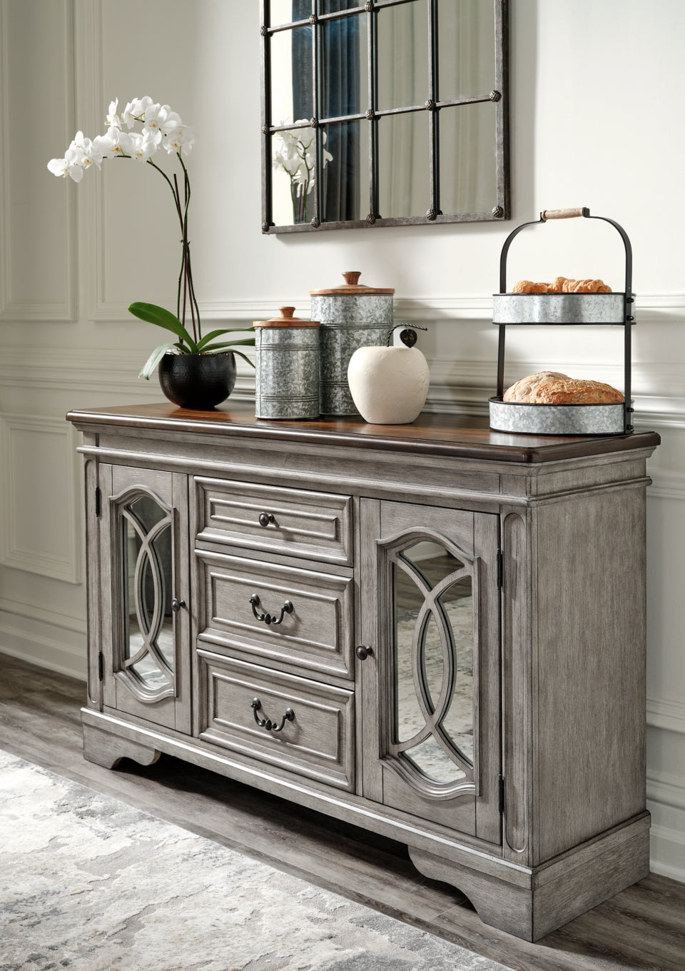 Lodenbay Dining Table and 6 Chairs with Storage - MyWaynesHome #