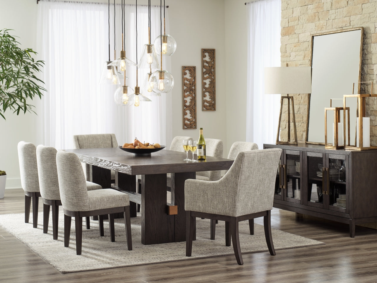 Burkhaus Dining Table and 8 Chairs - MyWaynesHome #