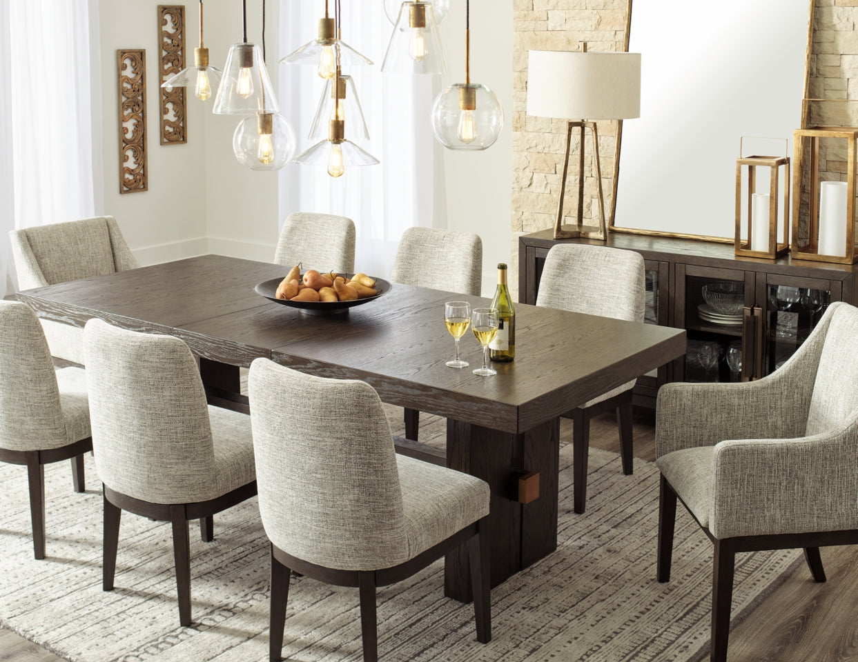 Burkhaus Dining Table and 8 Chairs - MyWaynesHome #