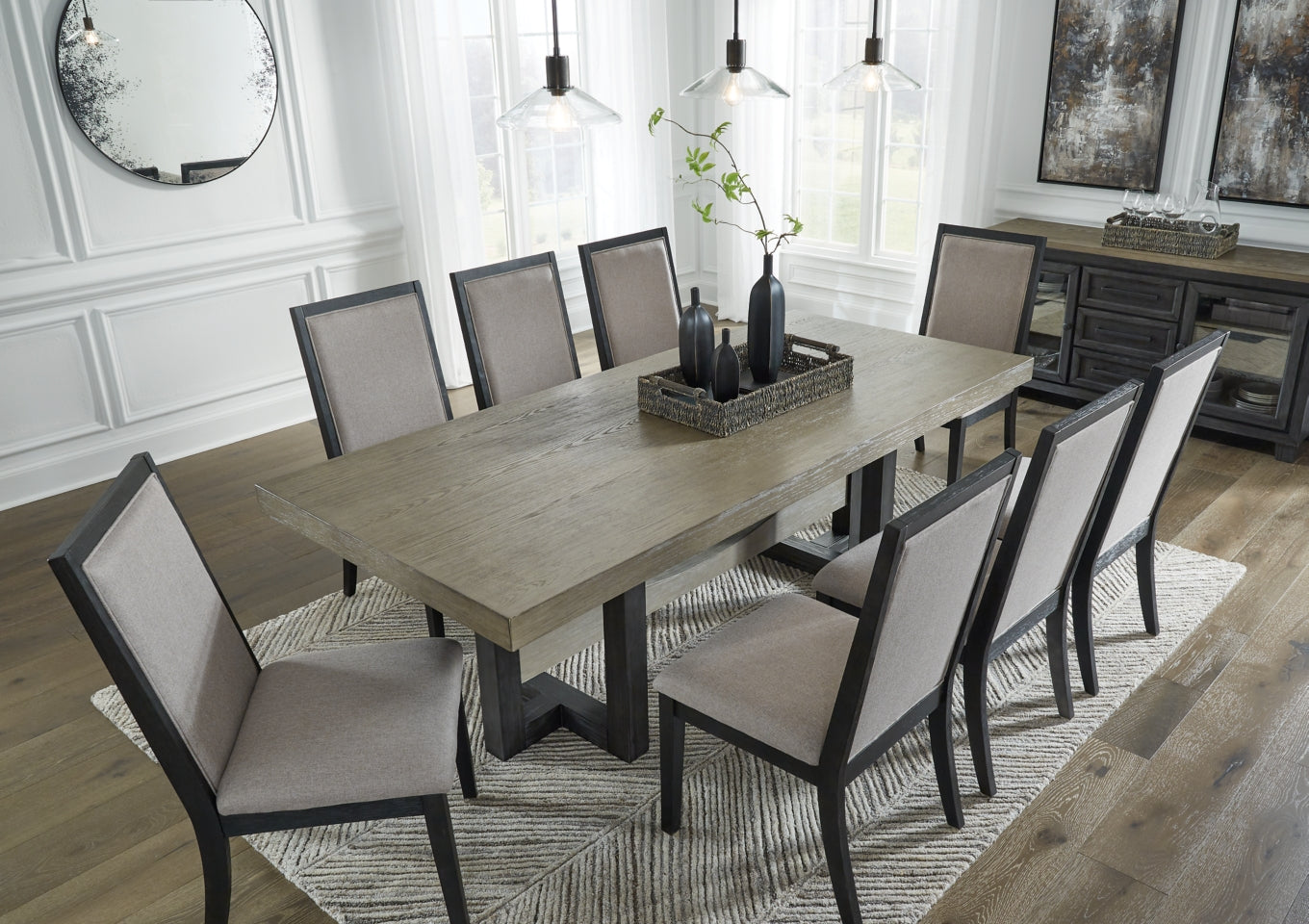 Foyland Dining Table and 8 Chairs - MyWaynesHome #