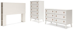 Aprilyn Queen Bookcase Headboard with Dresser and Chest - MyWaynesHome #