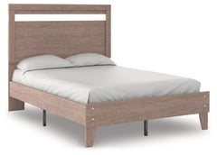 Flannia Full Panel Platform Bed with 2 Nightstands - MyWaynesHome #